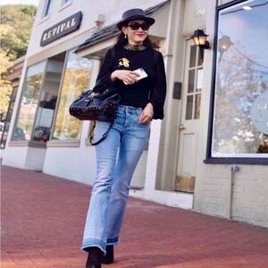 Stella McCartney Blue Flare Wide Leg Jeans Sz 26